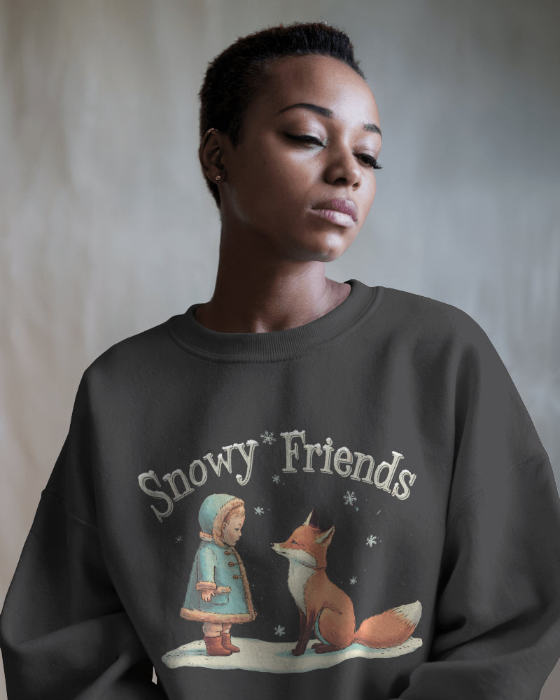 Snowy Friends Unisex Heavy Blend™ Crewneck Sweatshirt - StyleMZ - Stylemz