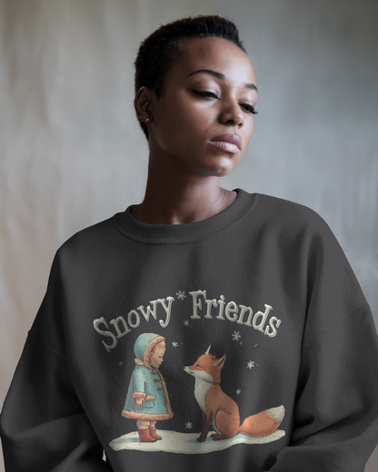 Snowy Friends Unisex Heavy Blend™ Crewneck Sweatshirt - StyleMZ