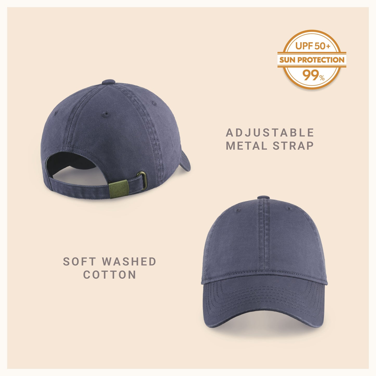 Classic Everyday Baseball Cap with UV Protection and Comfort