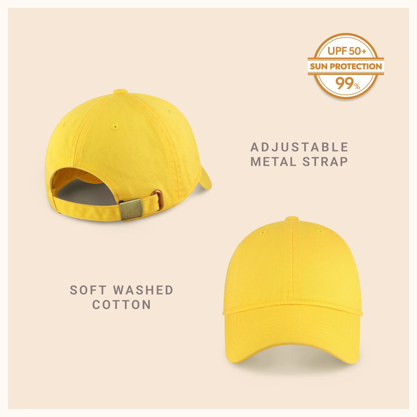 Classic Everyday Baseball Cap with UV Protection and Comfort