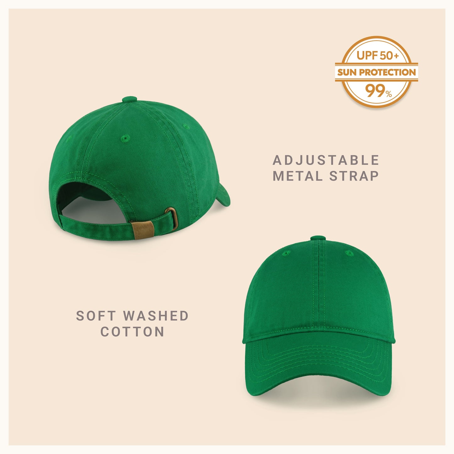 Classic Everyday Baseball Cap with UV Protection and Comfort