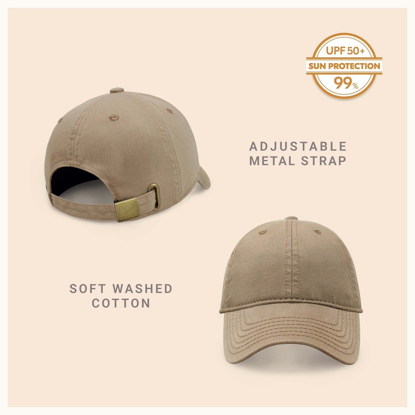 Classic Everyday Baseball Cap with UV Protection and Comfort