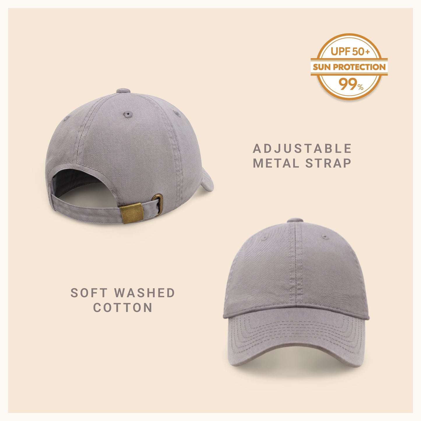 Classic Everyday Baseball Cap with UV Protection and Comfort