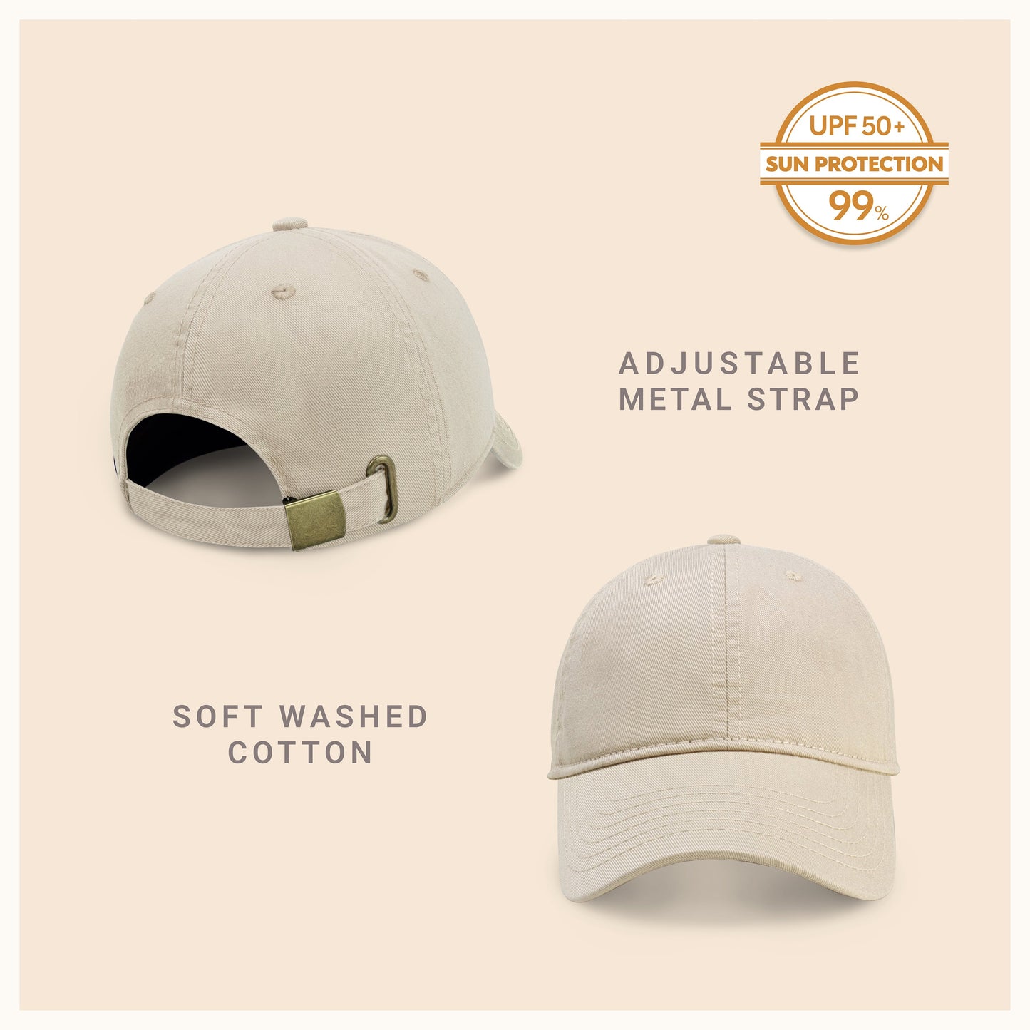 Classic Everyday Baseball Cap with UV Protection and Comfort