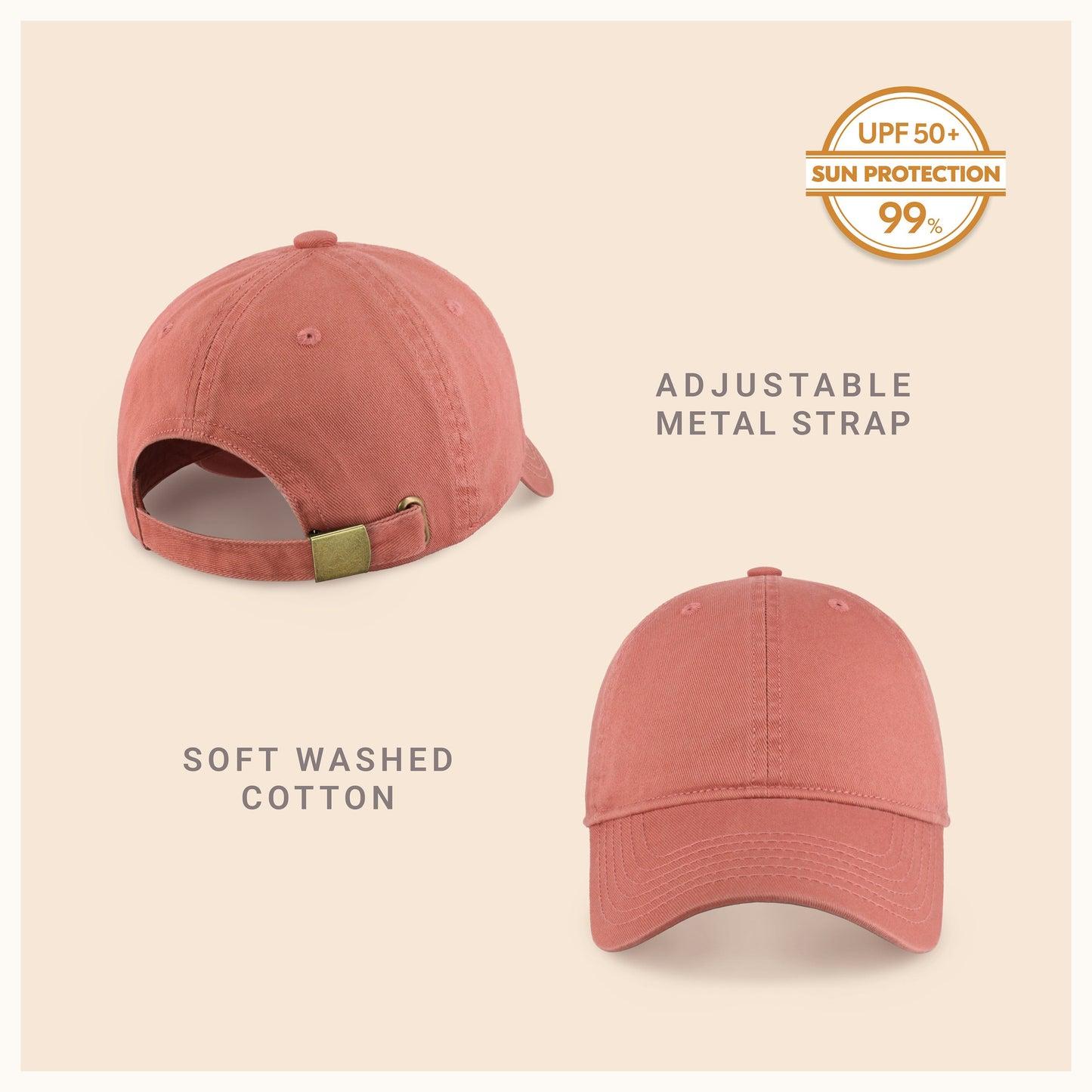 Classic Everyday Baseball Cap with UV Protection and Comfort