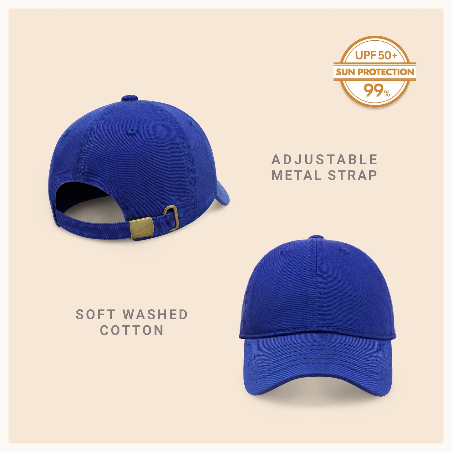 Classic Everyday Baseball Cap with UV Protection and Comfort