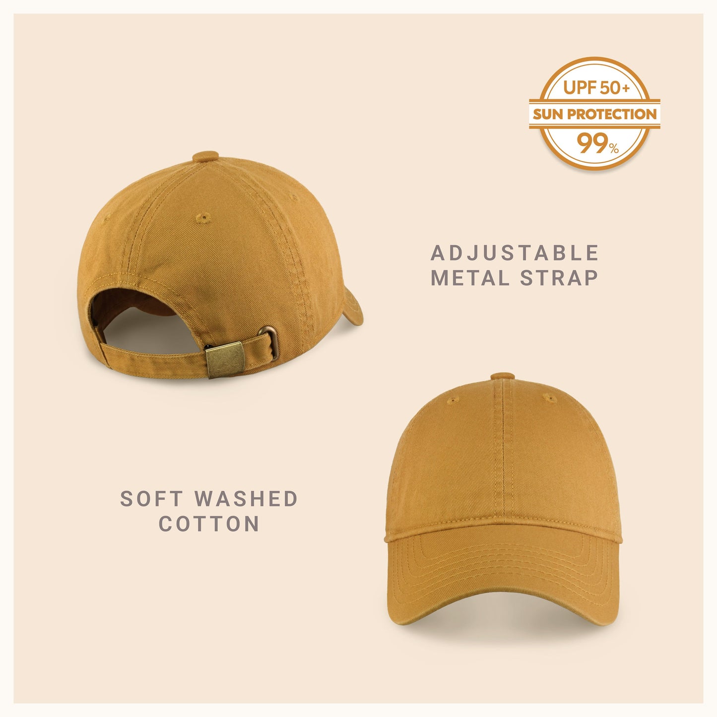 Classic Everyday Baseball Cap with UV Protection and Comfort