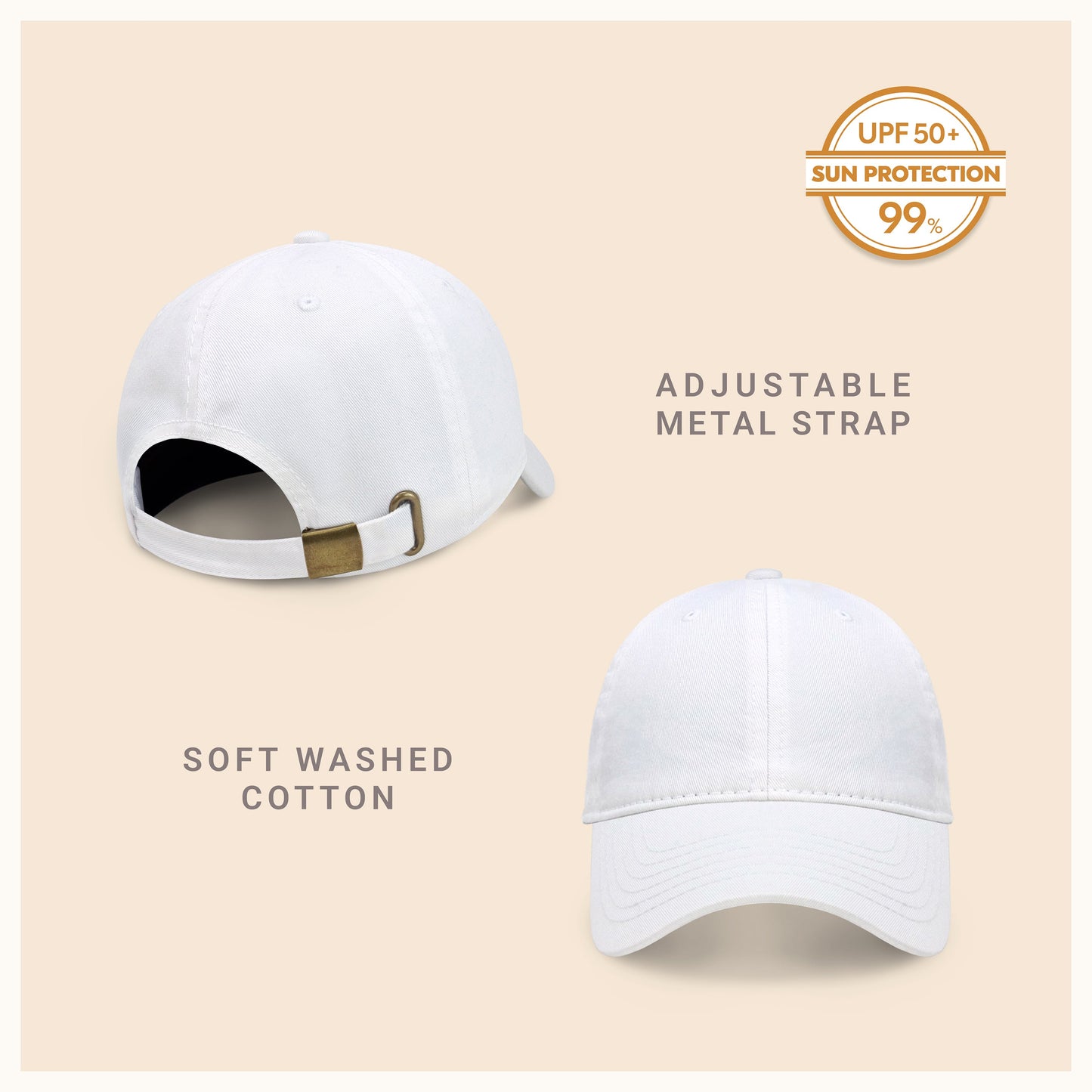 Classic Everyday Baseball Cap with UV Protection and Comfort