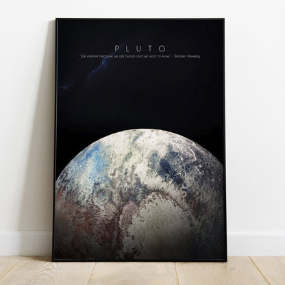 Pluto Art Print on Premium Satin Paper - USA Made