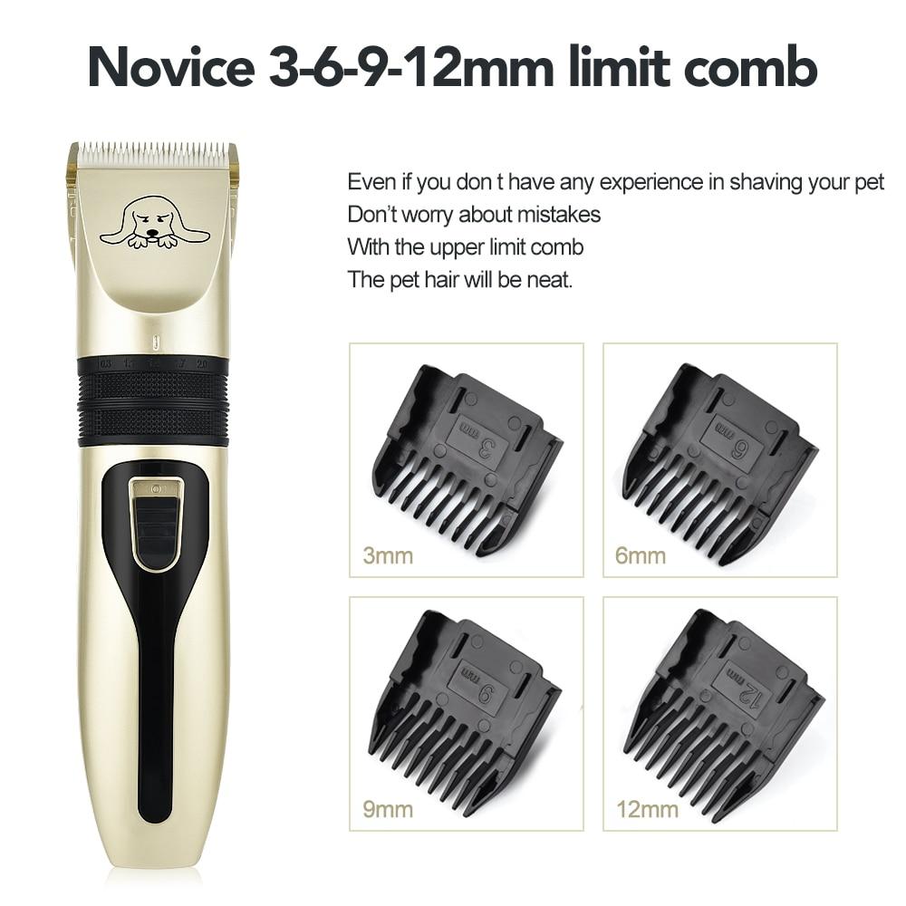 Pet Hair Clipper Set with Rechargeable Battery and Combs