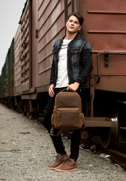 The Langley Backpack | Genuine Vintage Leather Travel Bag