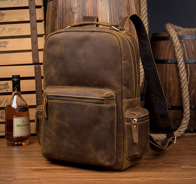 The Langley Backpack | Genuine Vintage Leather Travel Bag