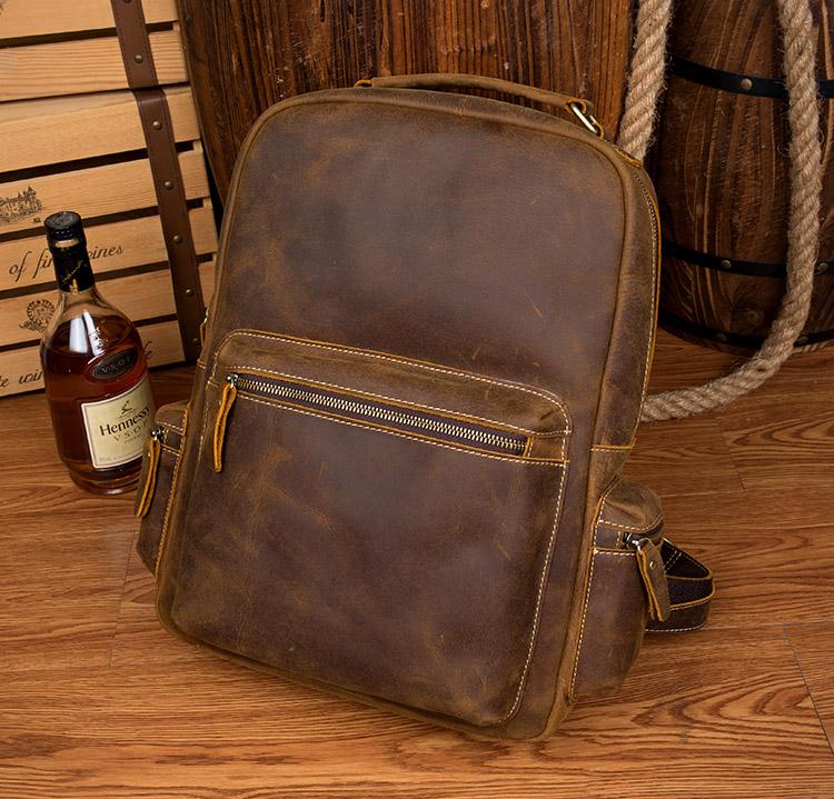 The Langley Backpack | Genuine Vintage Leather Travel Bag