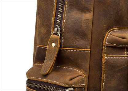 The Langley Backpack | Genuine Vintage Leather Travel Bag