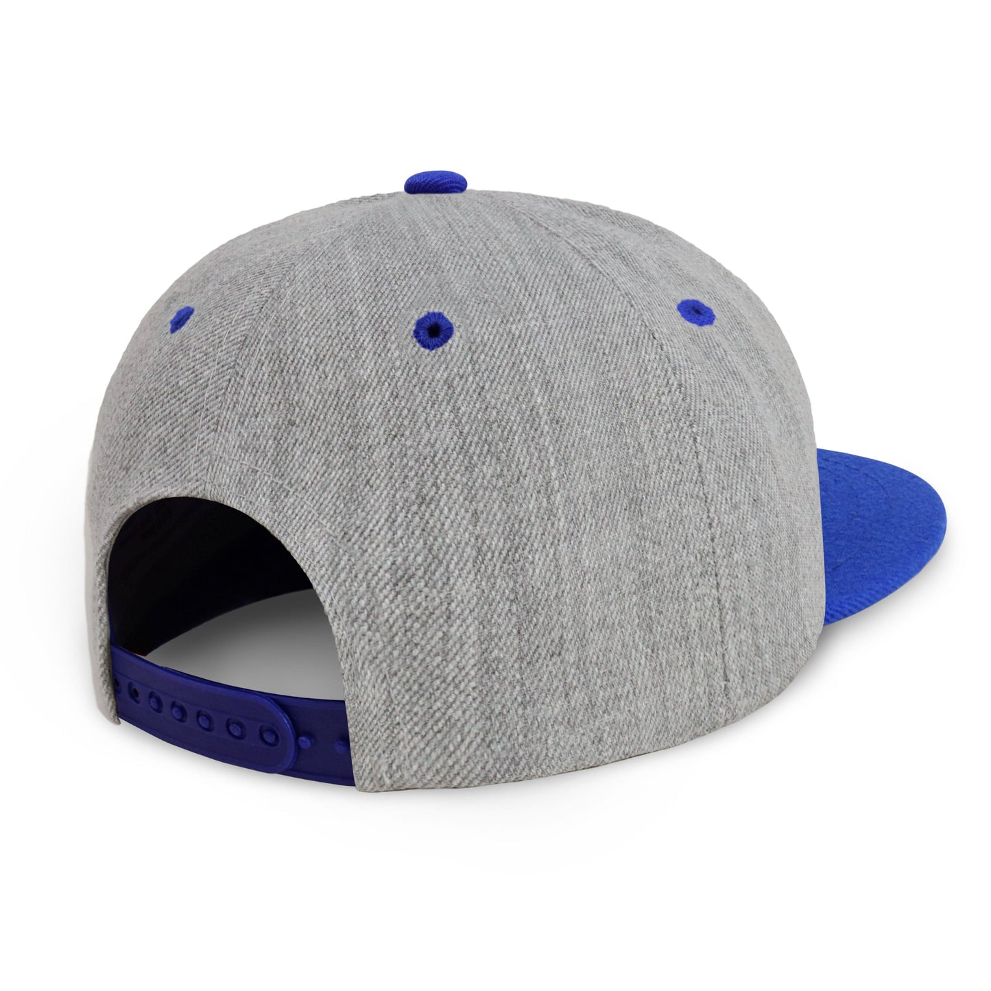 Two-Tone Heather Grey Flat Bill Snapback Cap for Comfort