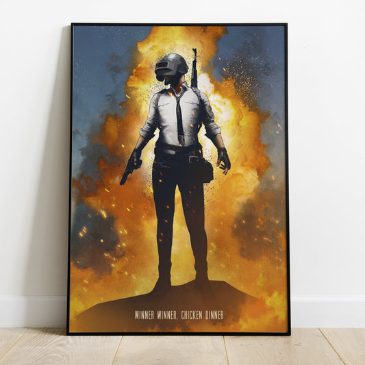 Pubg Poster Printed on Quality Satin Paper in Various Sizes