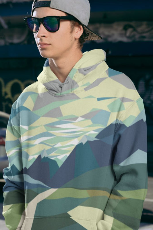 Alpine Scenry Men Sublimation Hoodie - Soft & Vibrant Design