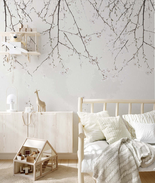 Sweet Cherry Blossom Wallpaper for Tranquil Home Decor