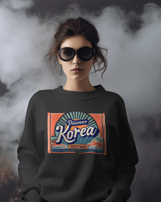 Long-sleeve - Discover Korea Heritage Unisex Heavy Blend™ Crewneck Sweatshirt - StyleMZ