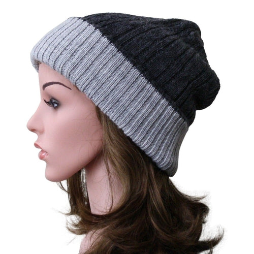 Reversible Cabled 100% Alpaca Knit Hat - Stylemz