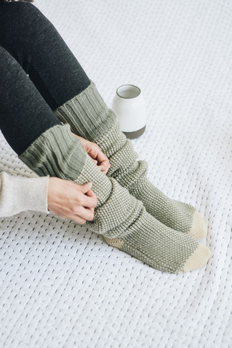 Cozy Ribbed Knit Lounge Socks for Ultimate Comfort