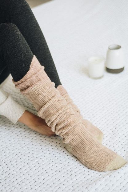 Cozy Ribbed Knit Lounge Socks for Ultimate Comfort