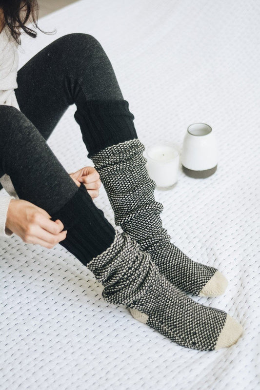 Cozy Ribbed Knit Lounge Socks for Ultimate Comfort