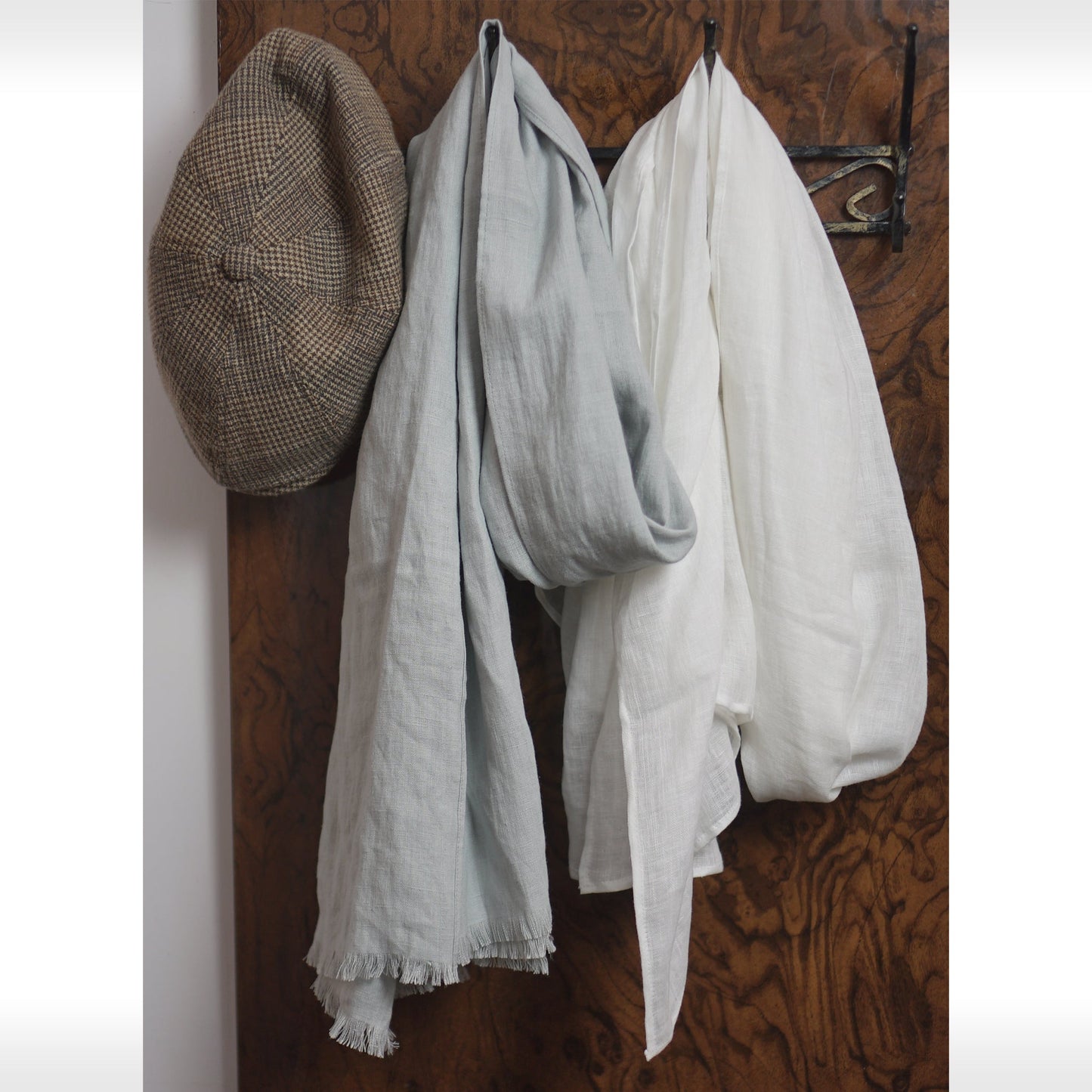 Snow White Linen Scarf - Soft, Lightweight Accessory