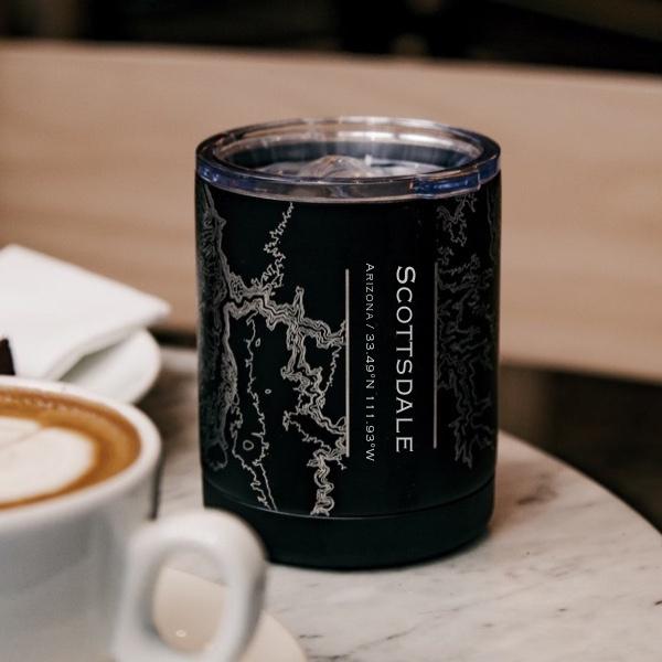 Scottsdale - Arizona Map Insulated Cup in Matte Black - Stylemz