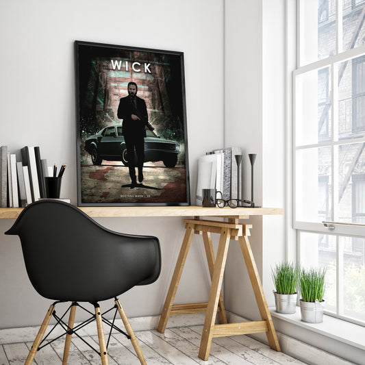 John Wick Movie Poster Printed on Quality Satin Paper