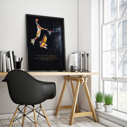 Kobe Bryant Poster - Premium Quality Satin Print