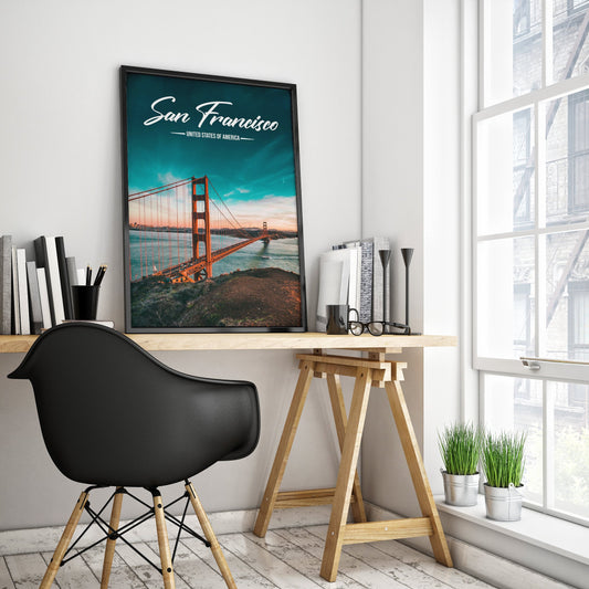 San Francisco Ca Art Print on Quality Satin Paper