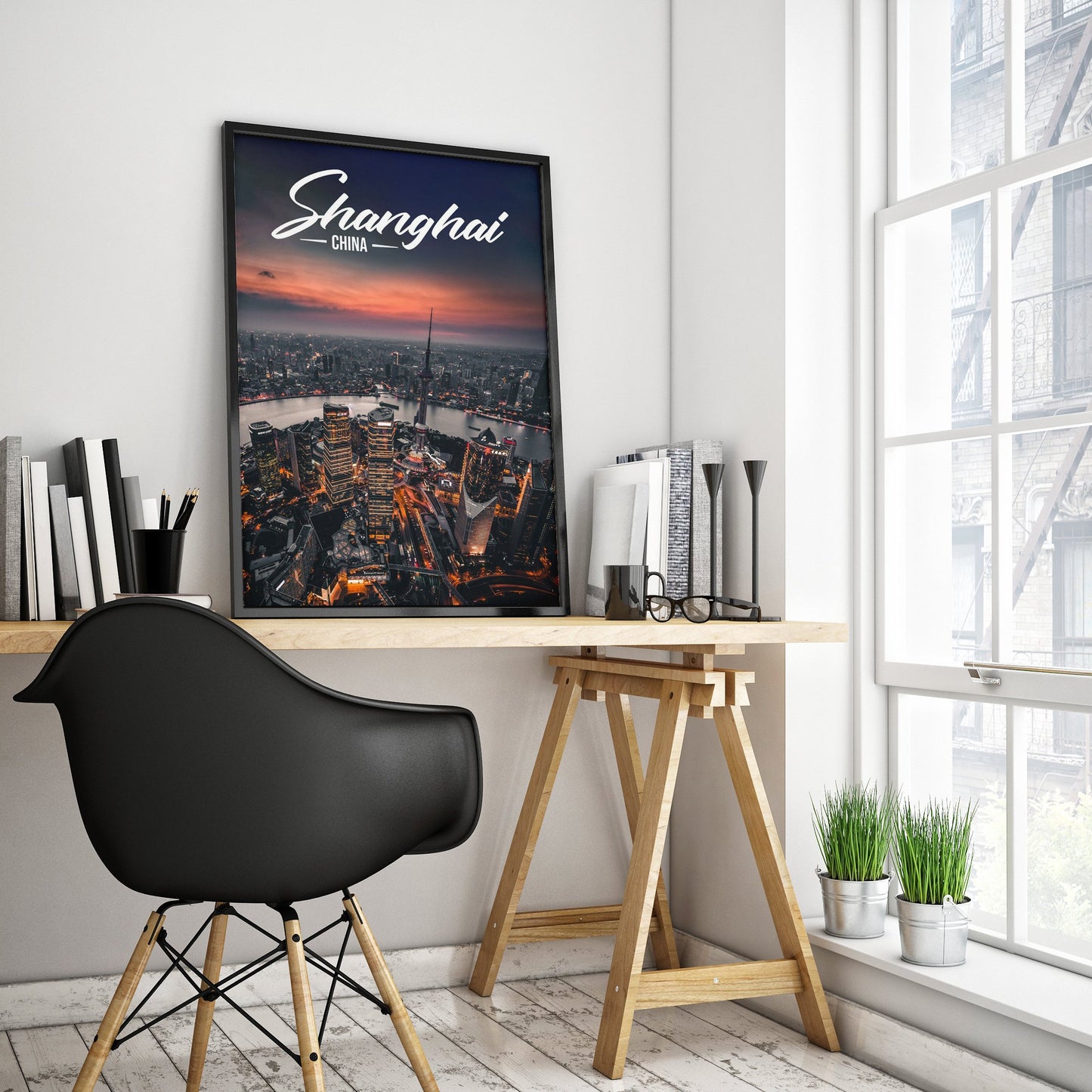 Shanghai City Art Print on Quality Satin Paper