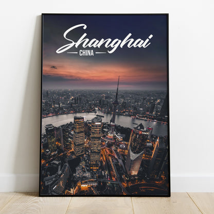 Shanghai City Art Print on Quality Satin Paper