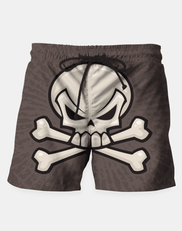 Skull and Crossbones Swim Shorts for Stylish Comfort