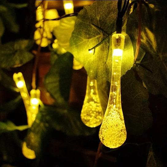 Dew Droplets 20 LED Solar Lights Falling Like Dew Decor