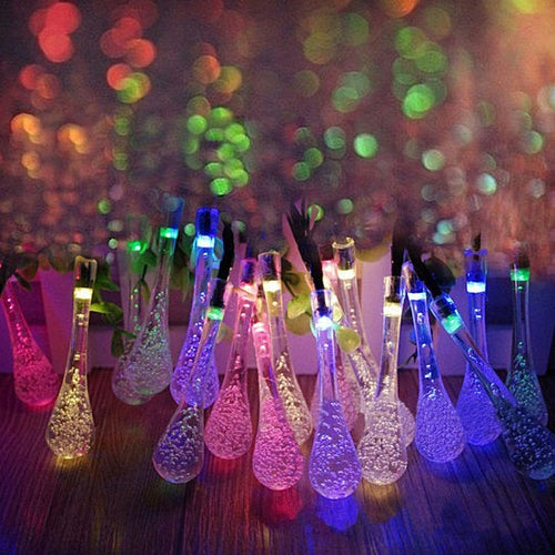 Dew Droplets 20 LED Solar Lights Falling Like Dew Decor