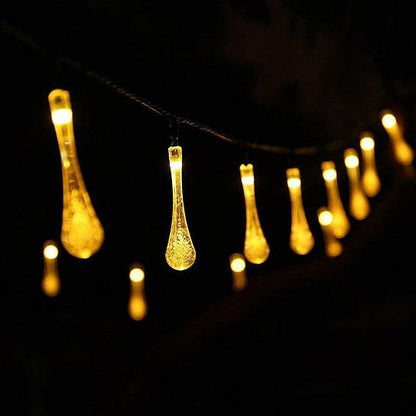 Dew Droplets 20 LED Solar Lights Falling Like Dew Decor