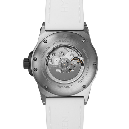 Sportivo Silver White Premium Silicone Timepiece