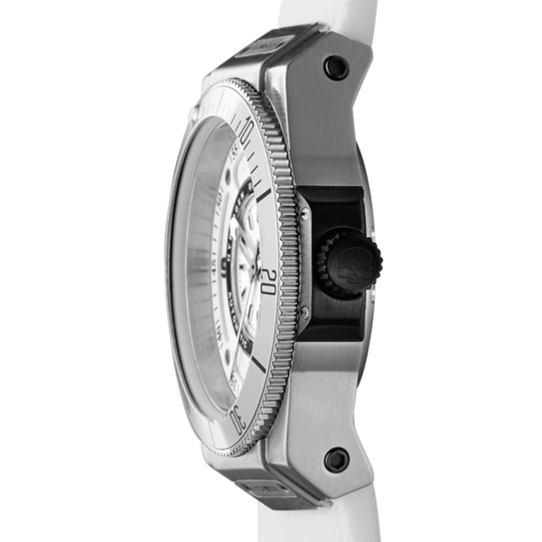 Sportivo Silver White Premium Silicone Timepiece