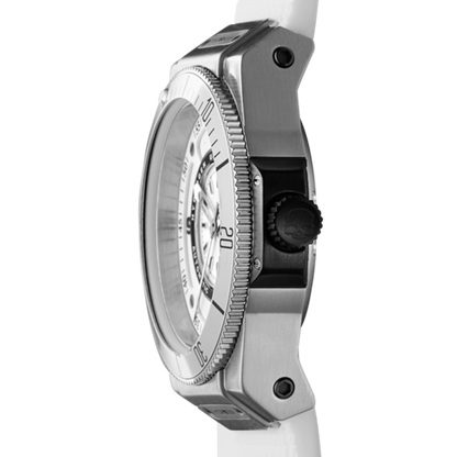 Sportivo Silver White Premium Silicone Timepiece