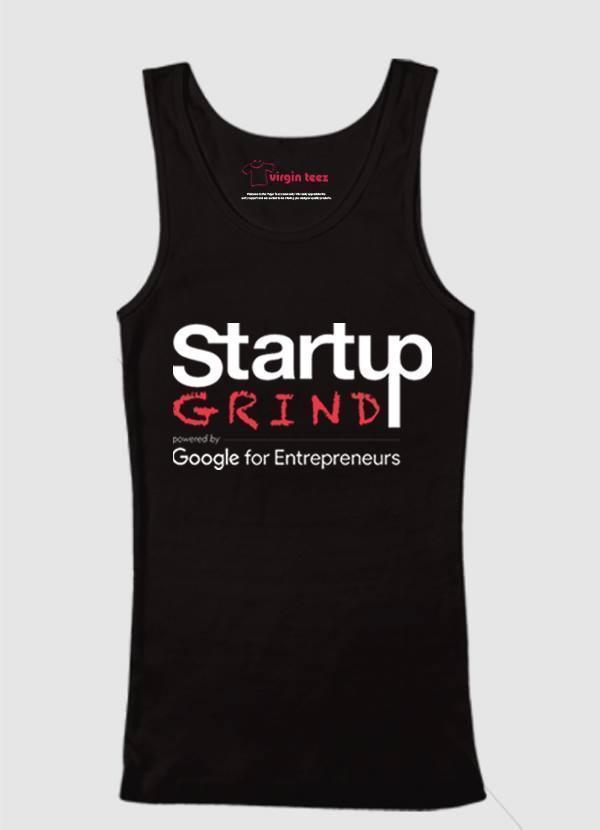 Startup Grind Black Tank Top for Entrepreneurs and Innovators