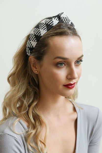 Straw Rattan Knotted Headband for Effortless Style