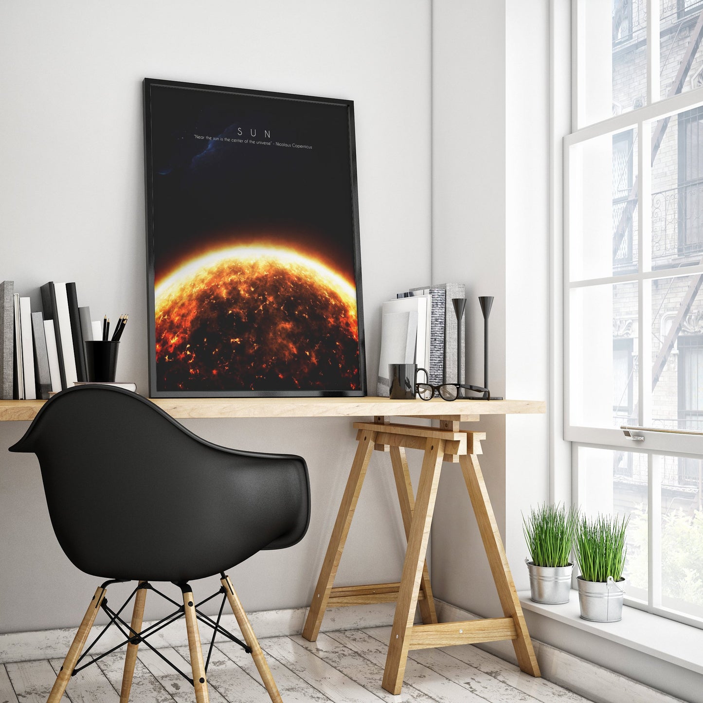 Sun-Inspired Art Print on Premium Satin Paper