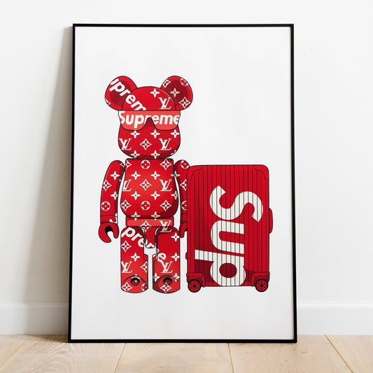 Supreme Kaws Poster Printed on Quality Satin Paper