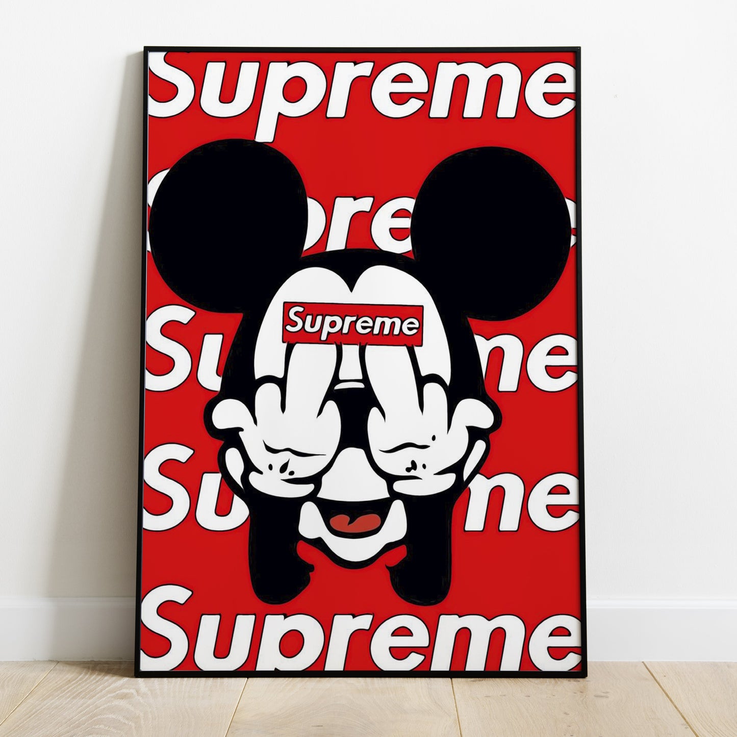 Supreme Mickey Poster Printed on Quality Satin Paper