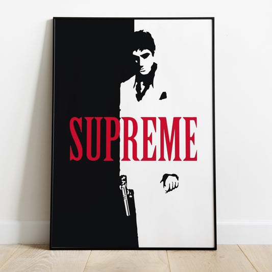 Supreme Scarface Art Print on Quality Satin Paper