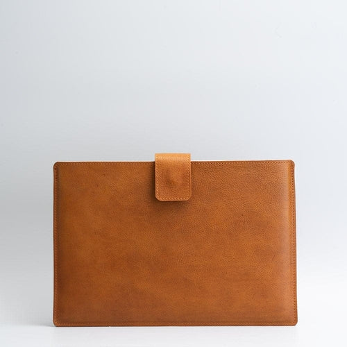 Leather Bag for MacBook with Zipper Pocket for Protection