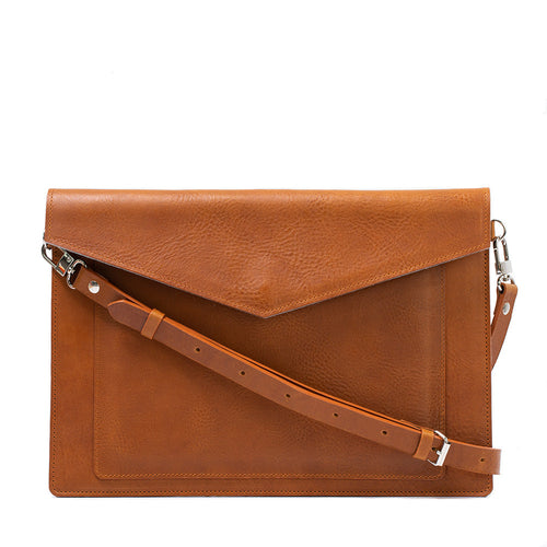 Leather Bag for MacBook with iPad Pocket - Custom Fit