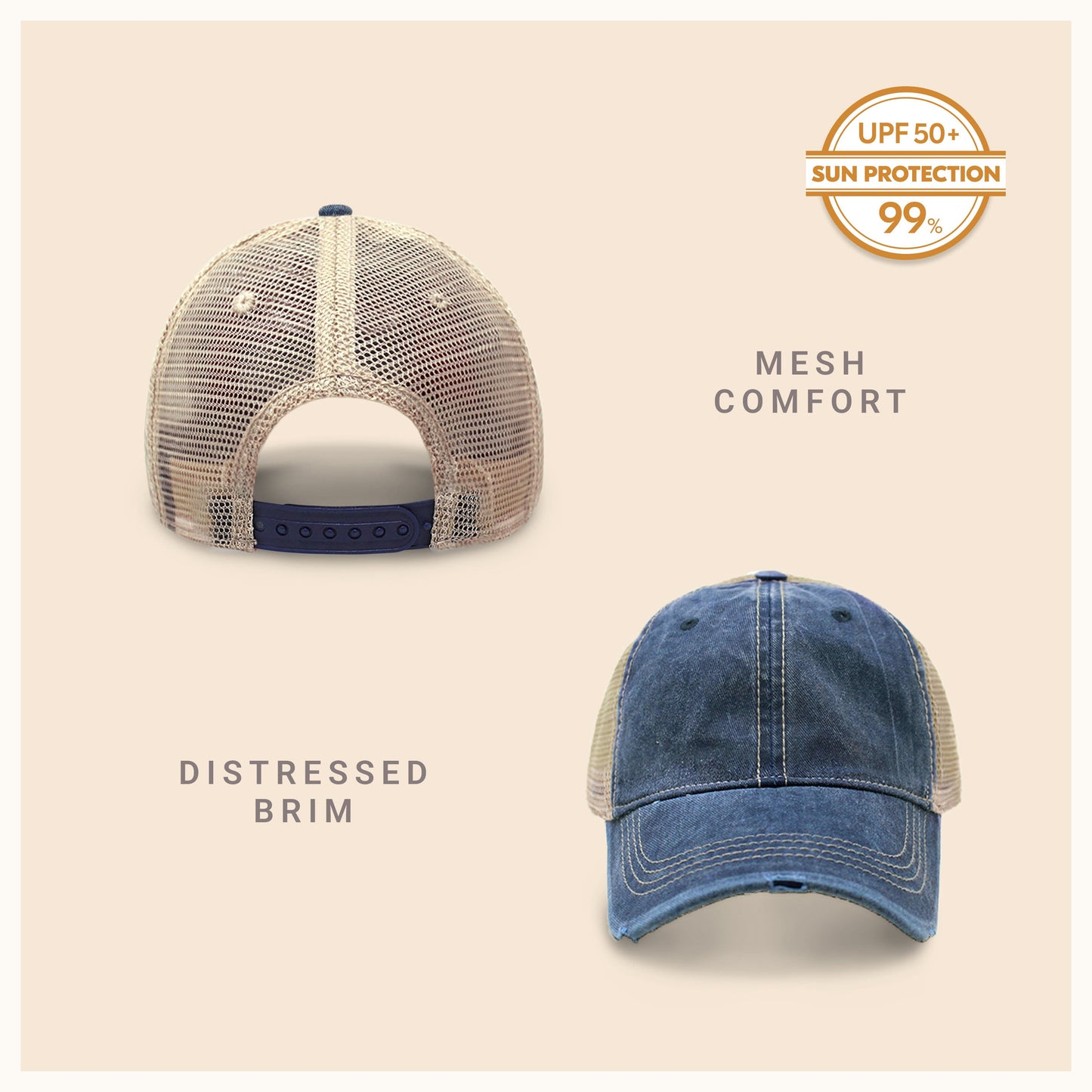 Vintage Mesh Trucker Cap for Outdoor Comfort and Style